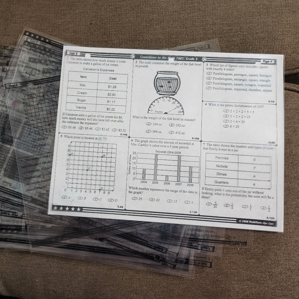 Math Projector Sheets - Picture 4 of 8